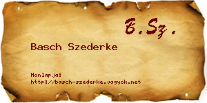 Basch Szederke névjegykártya